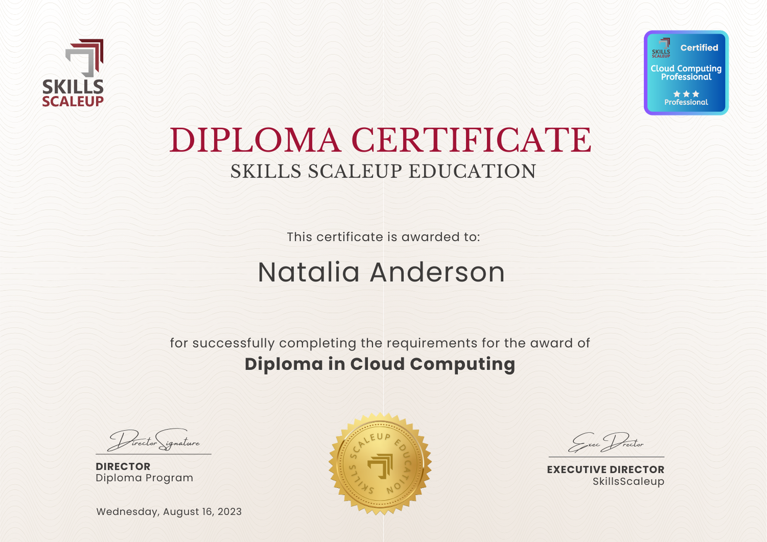 DiplomaCertificateSkillsScaleup